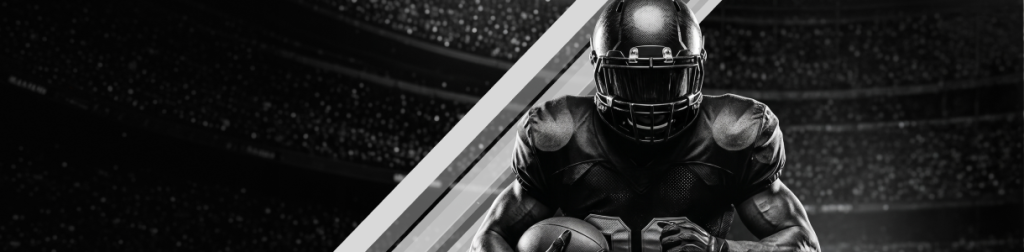 Boss Partners banner showing an American football player in a stadium for an article on the NFL’s global audience